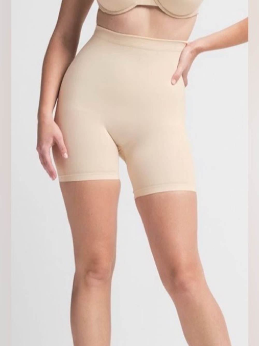 Skims Seamless Sculpt Mid-Thigh Short - High-Waist Nude Shaping - NWOT - Size XL